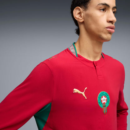قميص المنتخب المغربي الأساسي بأكمام طويلة 2026 - نسخة أصلية